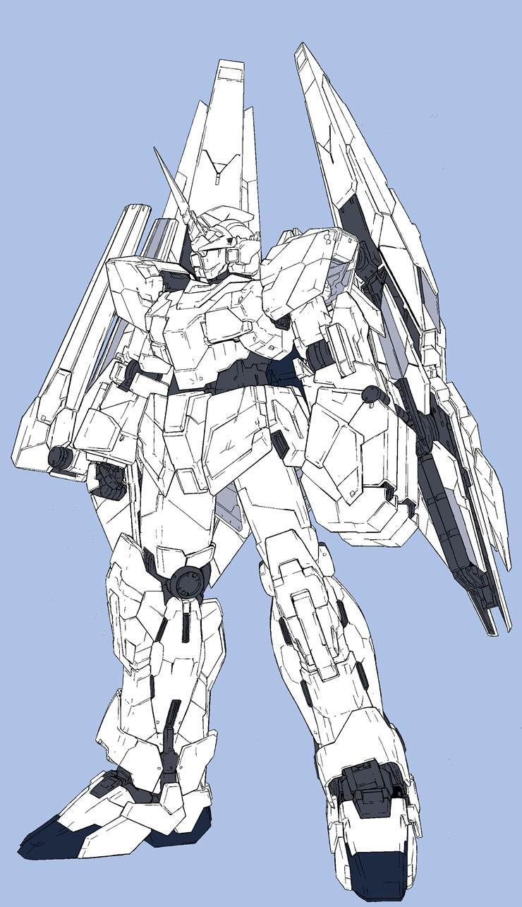 RX-0 FA Unicorn Gundam Plan B|插画师DarkSun的机动战士高达UC插画图片