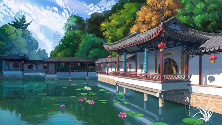 场景, background, illustration, 中国风, Chinese style, painting, ancient, 风景