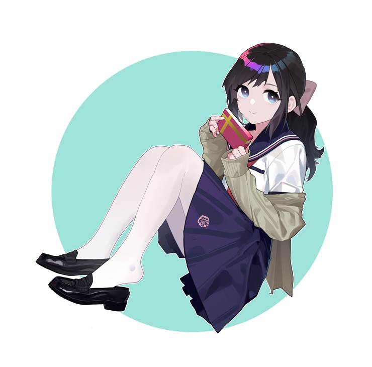 Appointed, sailor suit, White silk pantyhose, white tights