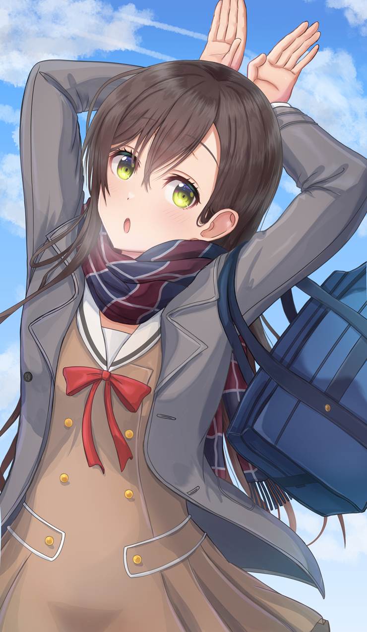 BanG Dream!, 花园多惠, 围巾, uniform, 女孩子, 女高中生, BanG dream, BanG Dream! 1000+ bookmarks