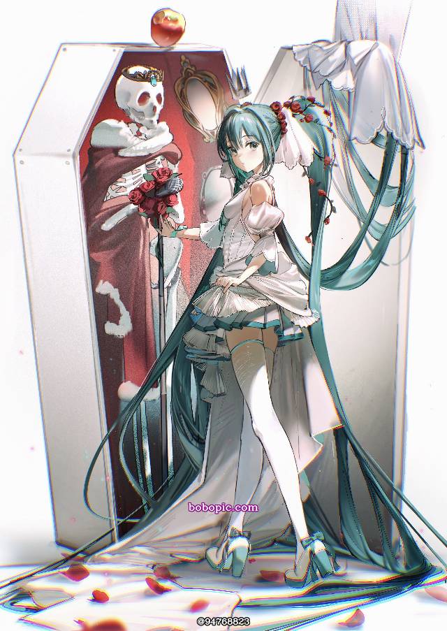 ミクさんまじ女神,初音未来,小女孩,白い雪のプリンセスは,这个初音真美好图片