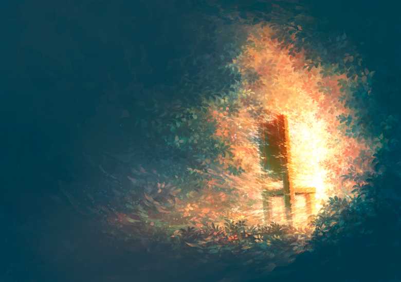 forest, 风景, chair