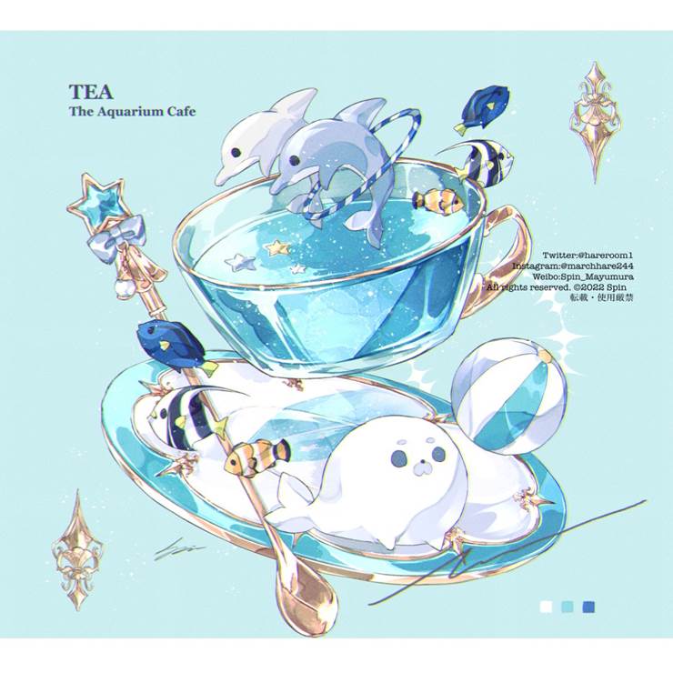 inside a glass, fish, ice cream soda, beverage, food, cafe, aquarium, original, refreshing, original 5000+ bookmarks