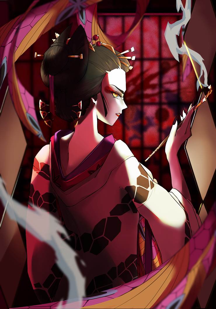 鬼灭之刃, 堕姬, kimono, oiran, Demon Slayer: Kimetsu no Yaiba 1000+ bookmarks