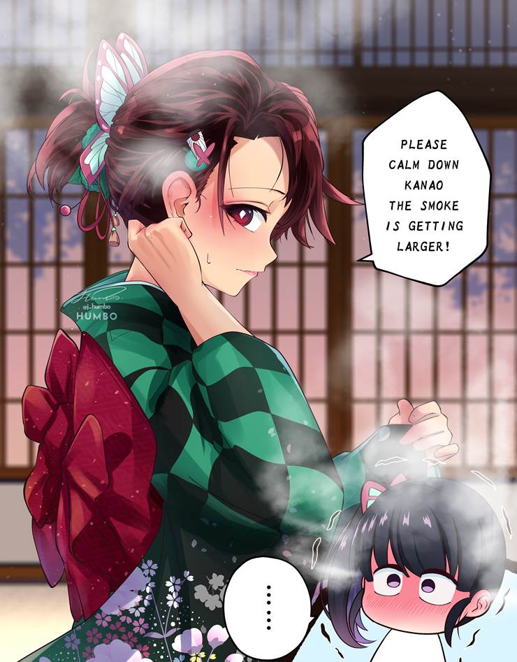 鬼灭之刃, 灶门炭治郎, Tanjiro/Kanao, 栗花落香奈乎, 和服, kimono, 伪娘, Demon Slayer: Kimetsu no Yaiba 1000+ bookmarks