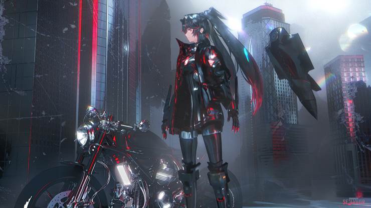 Punishing: Gray Raven, Lucia, 女孩子, 风景, space, original works, 涂鸦, 机娘, 战双帕弥什