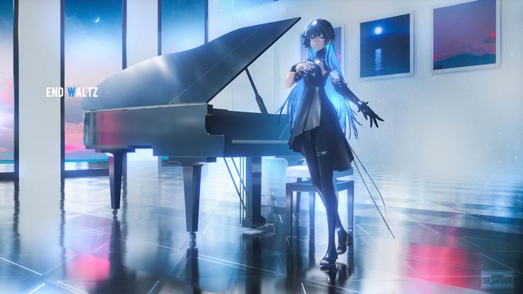 Punishing: Gray Raven, Selena, space, scenery, girl, mecha girl, original works, doodle, Punishing: Gray Raven