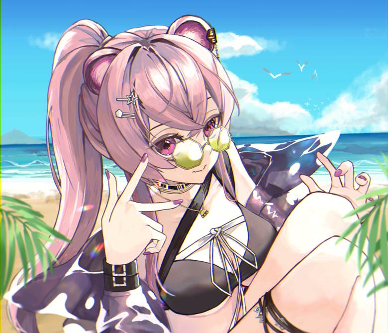 明日方舟, Arknights, 林雨霞（明日方舟）, Yuxia (Arknights), 泳装, sunglasses
