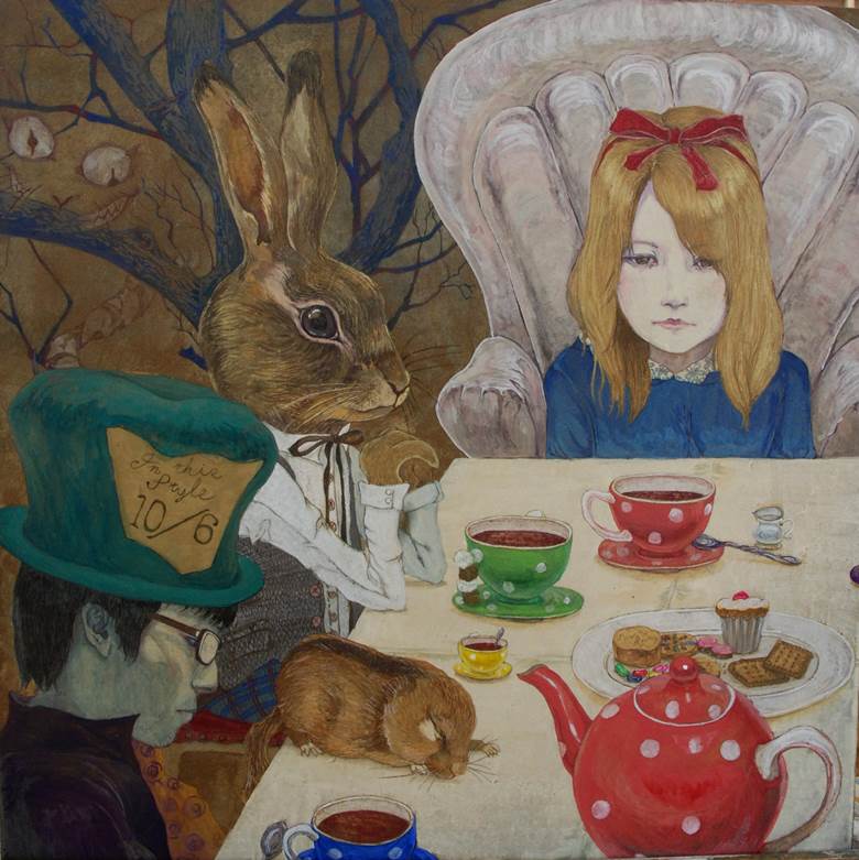 爱丽丝, Japanese paintings, fairy tale, 爱丽丝梦游仙境