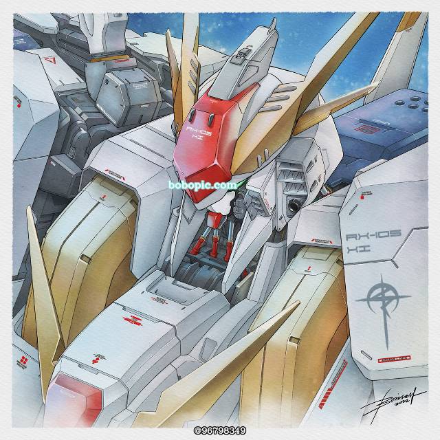 一张Procreate,原创,gundam,机动战士高达,闪光的哈萨维,高达绘画图片