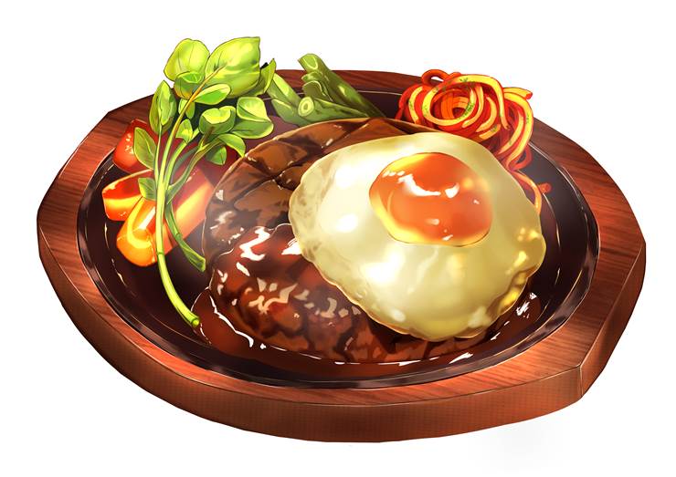 煎蛋汉堡|插画师Hoyura的荷包蛋插画图片