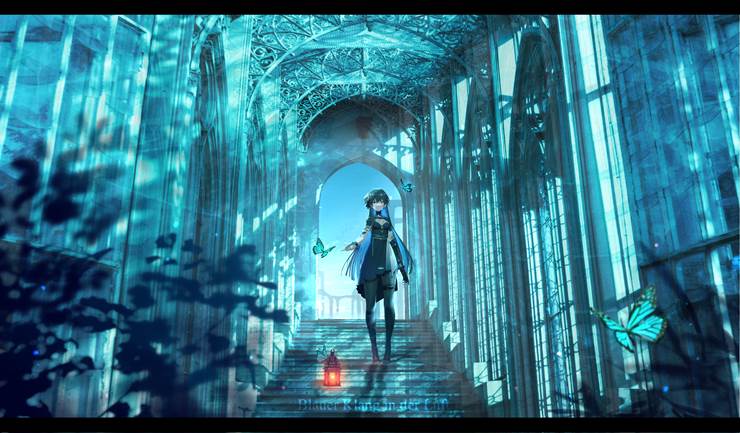 Punishing: Gray Raven, 战双帕弥什, Selena, 风景, 女孩子, blue color scheme