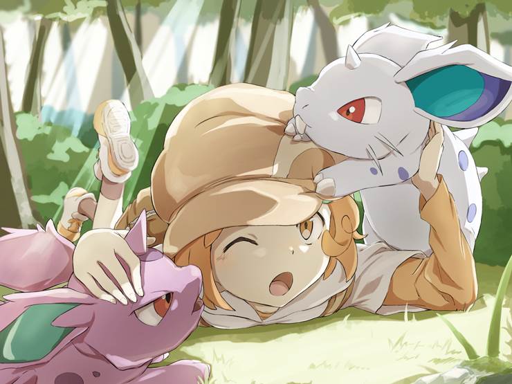 精灵宝可梦, 口袋妖怪, Yumeno Tsubomi, Nidoran♀, Nidoran♂, Pokemon 100+ bookmarks