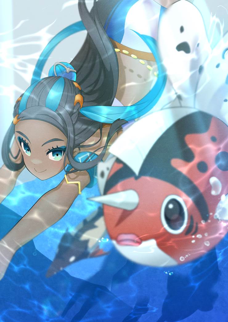 精灵宝可梦, Pokemon 100+ bookmarks, 露璃娜, 水下, 宝可梦人类角色, Seaking, Barraskewda