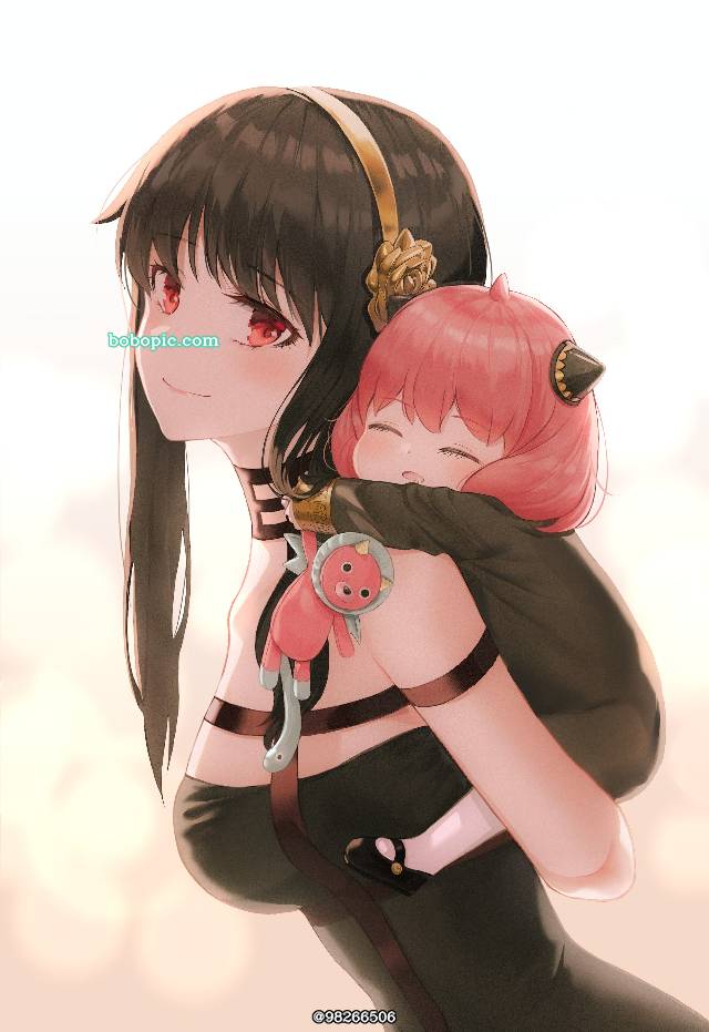 Anya Forger, Yor Forger, Anya, 约尔, Spy×Family, 黑色裙子, 母女