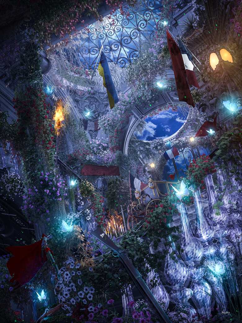 物语, night, 蓝, 概念艺术, 电影, 奇幻, background, scene