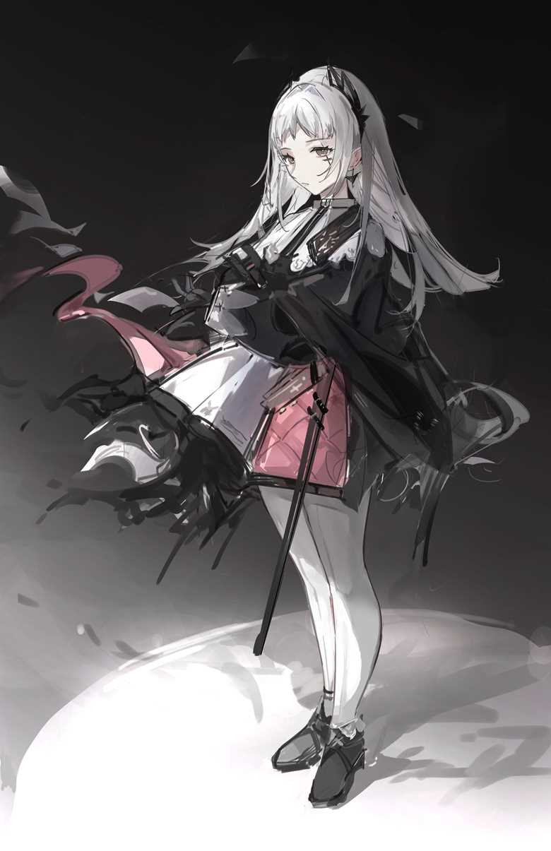 doujin, Arknights, 明日方舟, illustration, beautiful girl, 女孩子, Elini, White silk pantyhose, Irene (Arknights)