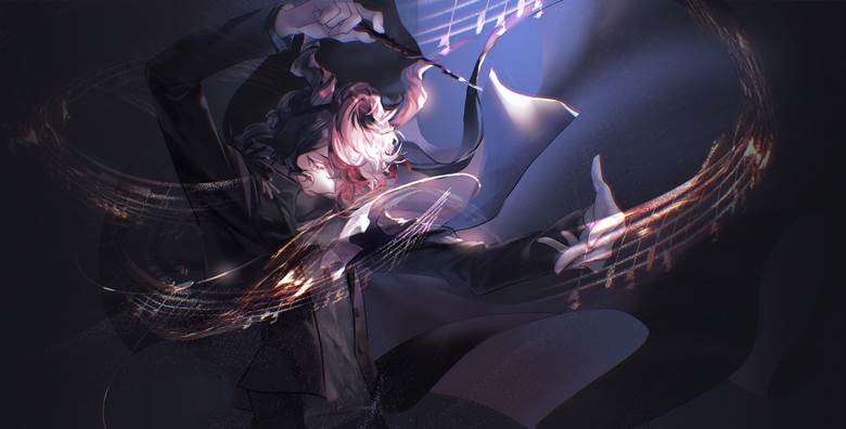 《明日方舟》中的干员黑键pixiv插画图片