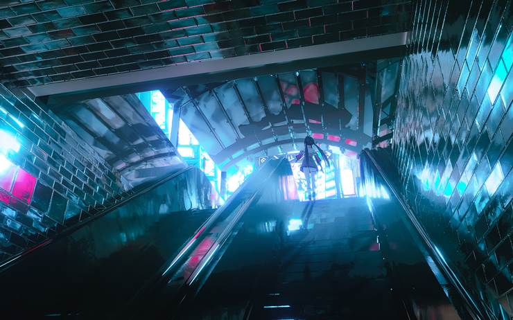 Punishing: Gray Raven, Pulao, scenery, space, background, girl, doodle, fantasy