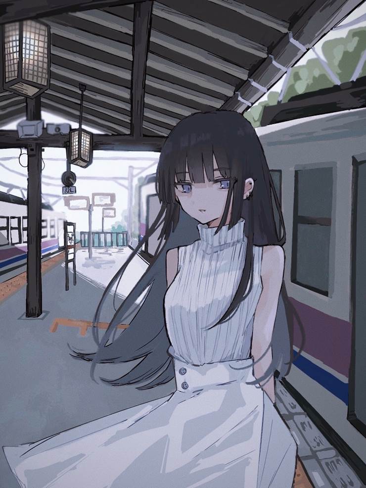 电车, 女孩子, 原创