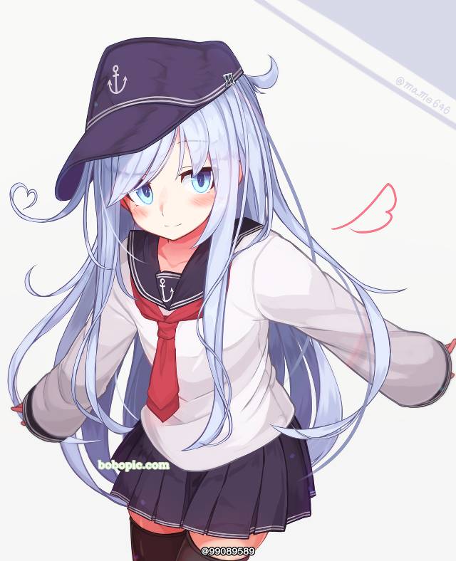一张绝对领域,舰队collection,舰C,响绘画图片