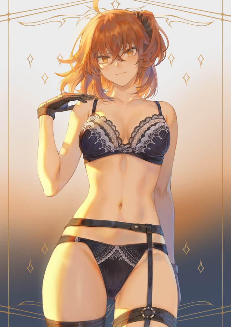Ritsuka Fujimaru, 咕哒子, 高品质内裤, 黑色内衣, 吊袜带, 胖次, Fate/Grand Order 20000+ bookmarks