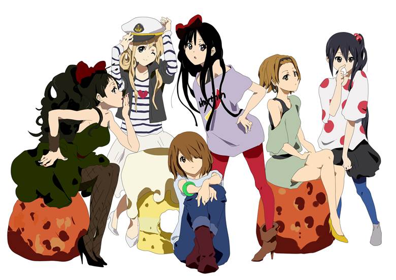 轻音少女, azusa nakano, 平泽唯, Tsumugi Kotobuki, ritsu tainaka, mio akiyama, 轻音少女100收藏