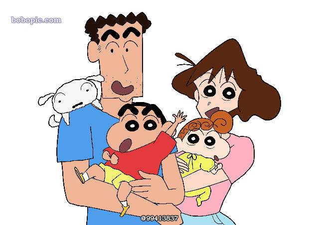 蜡笔小新,野原一家,野原广志,野原新之助,野原美冴图片