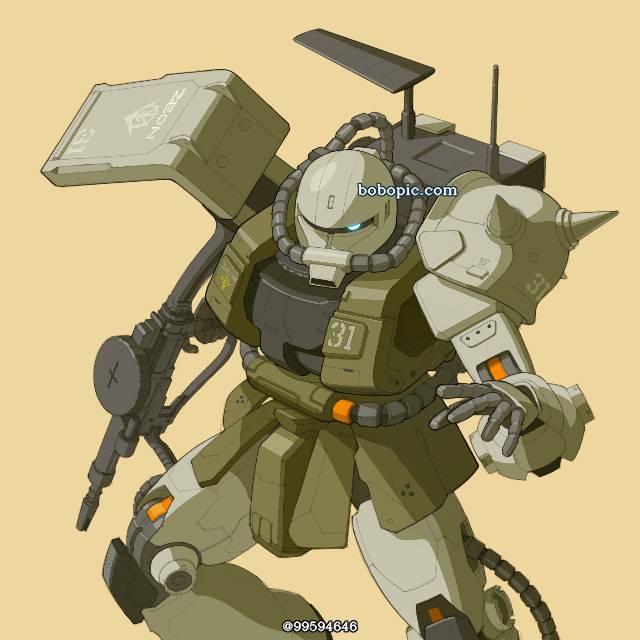 一张zaku,gundam,高达,扎克绘画图片