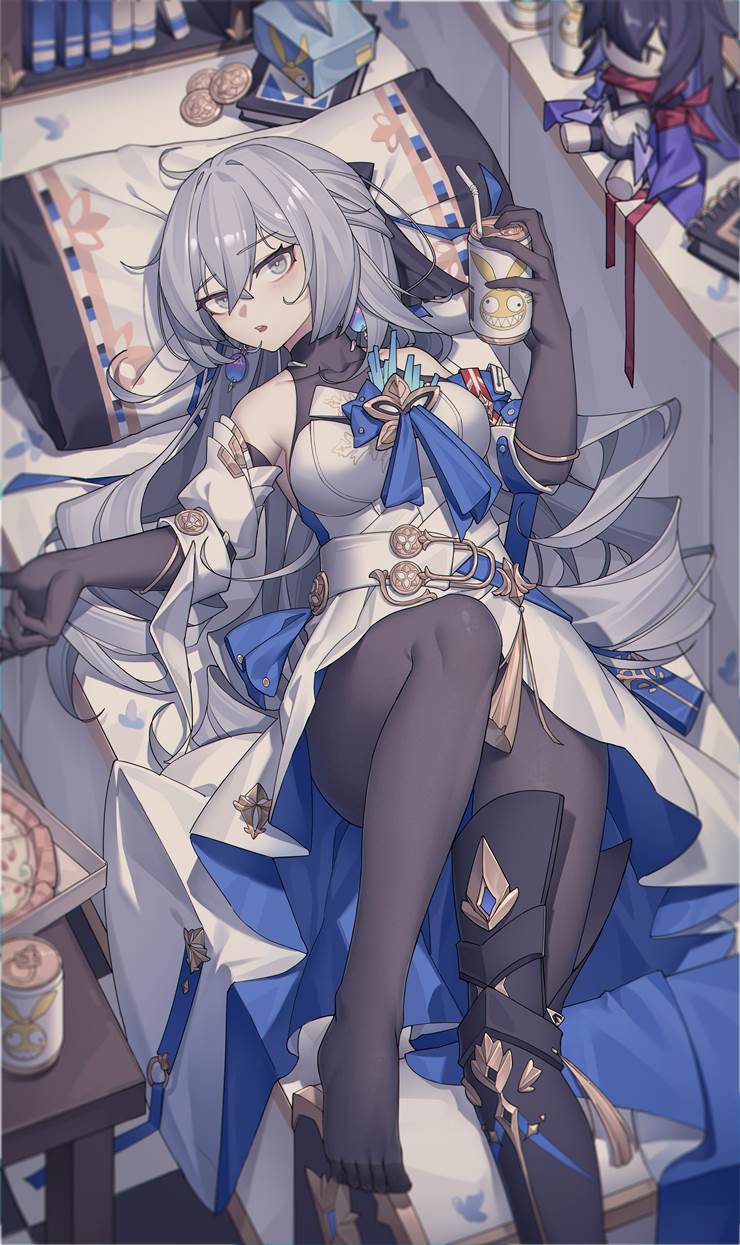 Honkai: Star Rail, Bronya Zaychik, black stockings, illustration, doujin, Bronya Rand, Honkai: Star Rail 5000+ bookmarks