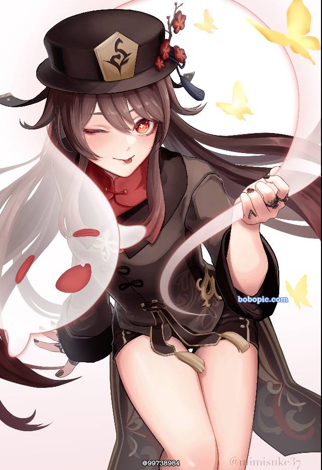 一张原神,胡桃,Hutao绘画图片