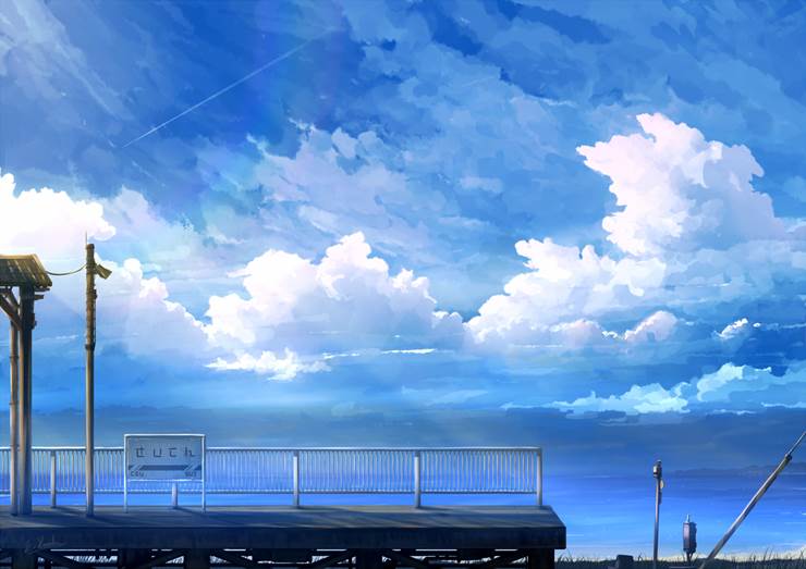 sky, 原创, 云, 蓝天, 积雨云, 夏日天空, 车站