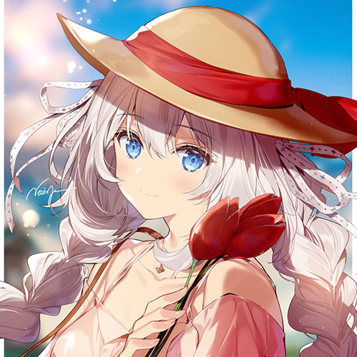可爱的高清女孩插画头像