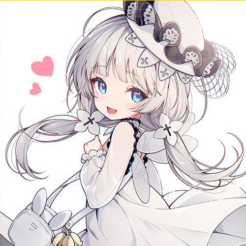 可爱的高清女孩插画头像