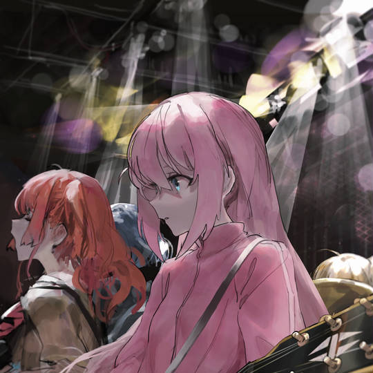 女孩子, 少女, ぼっち・ざ・ろっく!, 结束乐队, 後藤ひとり, electric guitar, live, 结束乐队（孤独摇滚！）, 孤独摇滚！5000收藏, all-female band