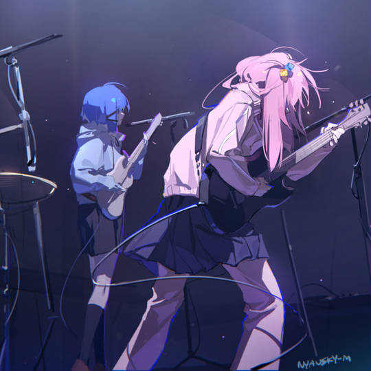 后藤一里, 后藤独, bocchi, ぼっち・ざ・ろっく!, 女孩子, 插画, 後藤ひとり, live, 孤独摇滚！5000收藏, 山田凉（孤独摇滚！）