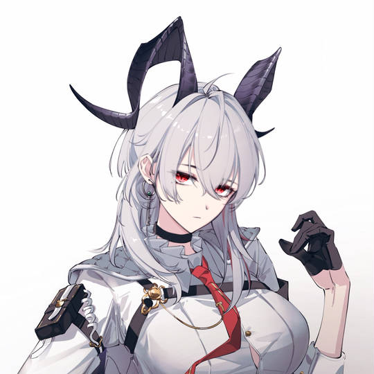 显性巨乳, 白发, 鸣潮, 赤眼, 角娘图片
