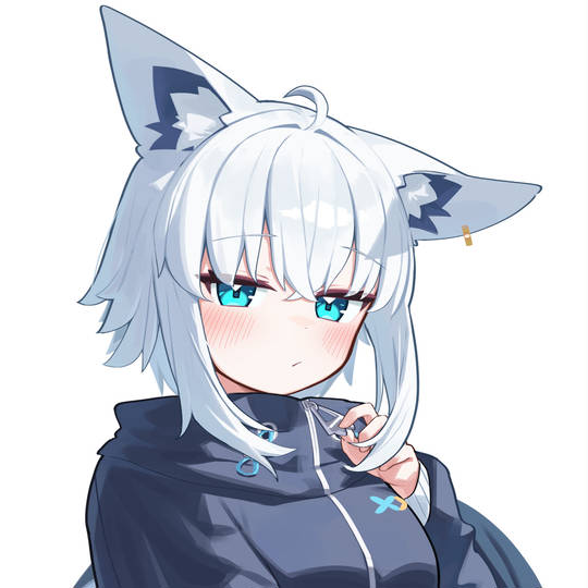 兽耳, Hololive, hololive, 白上吹雪, 白上吹雪同人图片