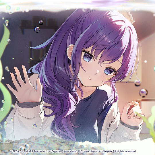 水槽, 紫发, 朝比奈真冬, 小女孩, 世界计划图片