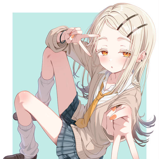 筱泽广, 辣妹, 偶像大师1000users加入书籤, 学园偶像大师, 双手V手势图片