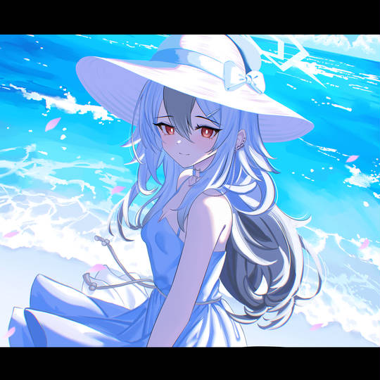 少女, 蔚蓝档案, 鬼方佳代子, 海滩, 小女孩图片