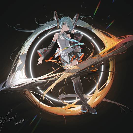 初音未来, 黑洞, 小女孩, VOCALOID图片