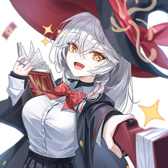 蔚蓝档案, 白尾绘里, 微笑, 魔女帽子, 女校学生图片