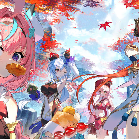 烟绯, 瓦雷莎, 甘雨, 微笑, 妮露图片