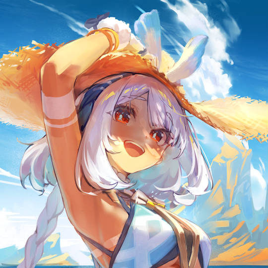 草帽, 玛拉妮, 腹部, 手拿帽子, 腋下图片