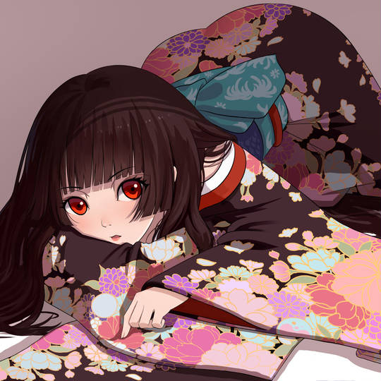 阎魔爱, 地狱少女, 和服, 屁股图片