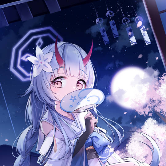 小女孩, 和乐千世, 蔚蓝档案, 光, 樱花图片